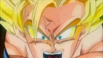 Goku transformandose en ssj